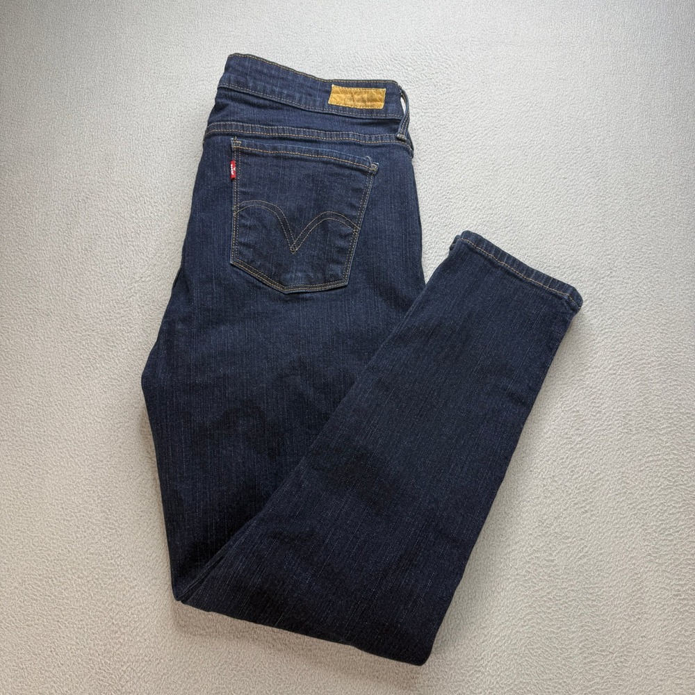 Levis The Original Legging Jeans Women 16 Medium Dark Wash Cotton Denim Skinny